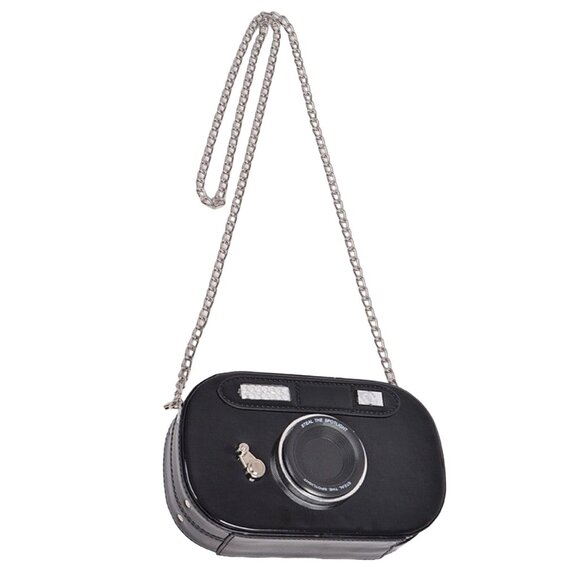 Vintage Camera Iconic Retro Purse Convertible Bag Clutch Crossbody Novelty Gold - Picture 7 of 12